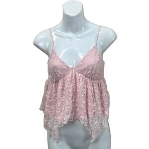 Mixed Threads Pink Lace Babydoll Top size S